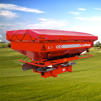 Mounted fertiliser spreaders
